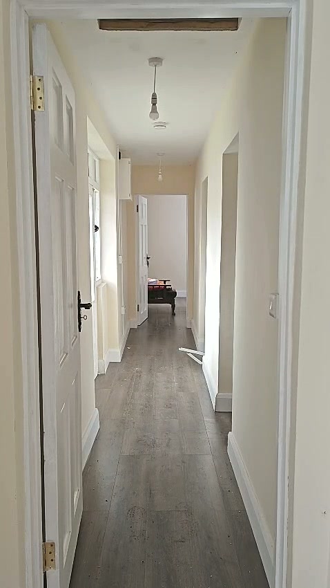 Hallway skim and skirting boards